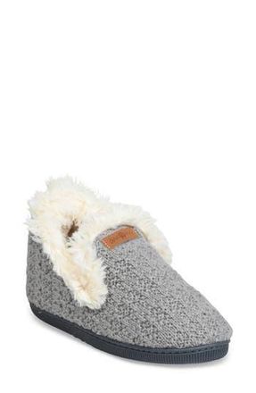 GaaHuu Knit & Faux Fur Slipper in Grey at Nordstrom Rack, Size Medium