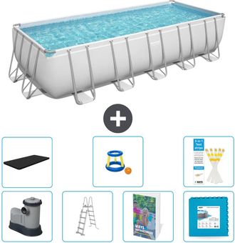 Bestway Piscina Bestway Power Steel Rectangular - 640x274x132 Cm - 8-piezas S570