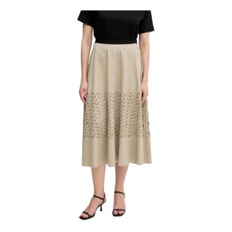 Sandro Ferrone Rokken, Dames, Beige, XS, A-lijn Midi Rok