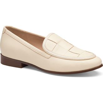 Johnston & Murphy Ali Woven Loafer in Bone Nappa Leather at Nordstrom, Size 9.5