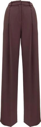 Elisabetta Franchi Wide Broeken - Dames - Wijde Broeken - Rood - XL - Katoen - Broeken