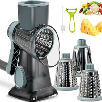 OEM Mandoline - Trancheuse &Agrave; L&eacute;gumes - 3 Lames Acier Inoxydable - Pour Fromage Pommes De Terre L&eacute;gumes - Bleu - 1 Pi&egrave;ce