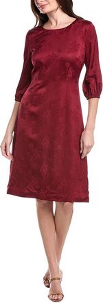 Rene Ruiz 3/4-Puff Sleeves Floral A-Line Dress