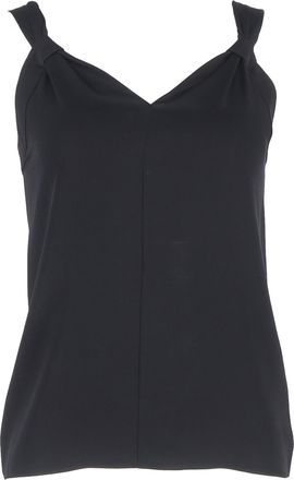 Theory V-Neck Sleeveless Top in Black Silk