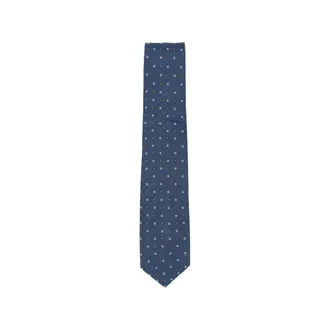 Barba Ties, male, Blue, Size: ONE SIZE Geometric Pattern Pointed Tip Tie