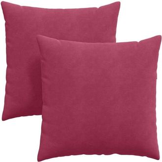 vidaXL Sofa Pillows 2 pcs Wine Red 80 x 80 cm Corduroy Fabric vidaXL
