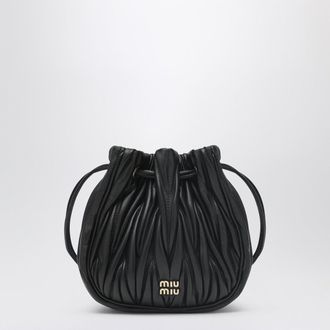 Miu Miu Black pouch in quilted Nappa