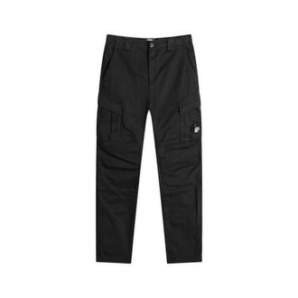 C.P. Company Straight Trousers, male, Black, Size: XL Lens Cargo Pants