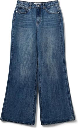 Sofie Schnoor Wide Jeans - Dames - Loose Fit Jeans - Blauw - XL - Denim - Jeans