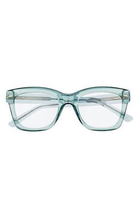 Cole Haan Crystal Core 32mm Square Reading Glasses in Crystal Blue at Nordstrom Rack, Size +1.00