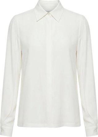 PESERICO Overhemden, Dames, Wit, S, Zijden Cr&ecirc;pe de Chine Blouse