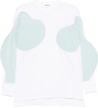 Enfold T-shirt con design patchwork - Bianco