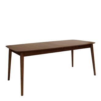 Furniture To Go A-Line Round Dining Table in White Oak in Dark Brown