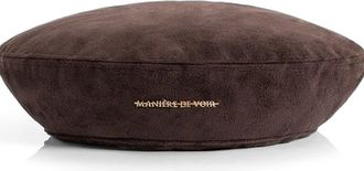 Mani&egrave;re De Voir Anya Suede Beret in Brown at Nordstrom