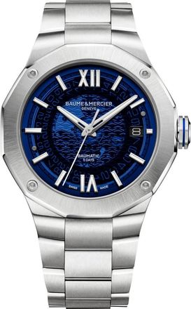 Baume & Mercier Riviera 10616 Automatic Bracelet Watch, 36mm in Blue Sapphire at Nordstrom