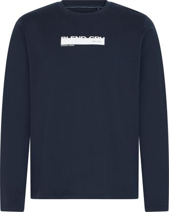 Blend Langarmshirt BLEND BHKEMUEL GRAPHIC L/S TEE, Herren, Gr. 3XL, salute, Single Jersey, Obermaterial: 100% Baumwolle, bedruckt, regular fit normal, Rundh