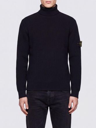 Stone Island Slim Fit Wool Turtleneck Jumper with Compass Logo