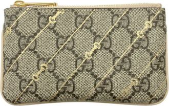 Gucci Beige Pvc Coin Purse/Coin Case (Pre-Owned)