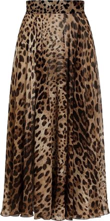 Dolce & Gabbana Gonna Stampa Leopardo-Donna