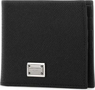 Dolce & Gabbana Mens Calfskin Leather Wallet Black