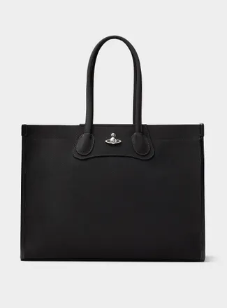 Vivienne Westwood Mens Orb logo structured gabardine tote bag