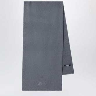 Jacquemus Dark gray wool and cashmere Tailleur scarf