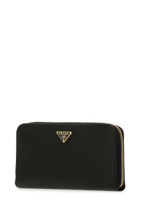 Prada Womens Black Leather Wallet F0002 Vitello Portafogli