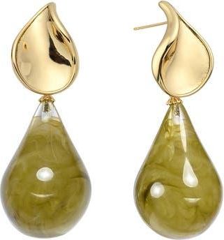 Eye Candy Los Angeles Avelina Statement Drop Earrings in Gold at Nordstrom Rack