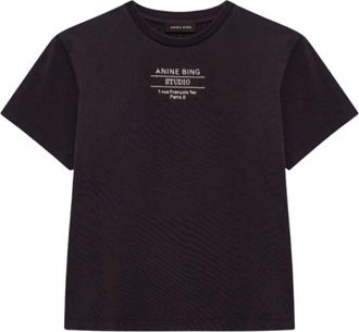 Anine Bing Tops - Dames - T-shirts - Zwart - S - Denim - Tops