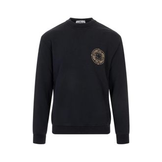 Stone Island Sweatshirts, male, Blue, Size: 2XL 6100001 Cotton Fleece