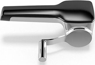 WMF Kitchen classics - Grattugia per formaggio 20 x 14 x 8 cm, con grattugia a tamburo, in acciaio inox Cromargan, anche per mancini, colore: nero - WMF