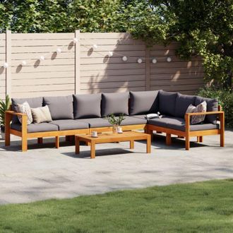 vidaXL Set De Sof&aacute;s De Jard&iacute;n Con Cojines 5 Pzas Madera Maciza Acacia Vidaxl
