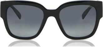 Versace VE4437U Polarized GB1/T3 Womens Sunglasses Black Size 54