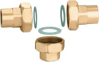 Caleffi Set Di Collegamento Per Miscelatori Con Attacchi Filettati Serie 524. Attacco 2f, Utilizzo 524900 Caleffi 524009 2f