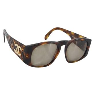Chanel Pre-owned Accessories, female, Brown, Size: ONE SIZE Pre-owned Plastic Sunglasses