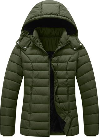 Generic Winter Jackets for Women UK - Puffer Down Coats, Hooded Quilted Padded Overcoat, Ladies Lightweight Slim Fit Jacket, Windproof Warm Outwear, Thermal C