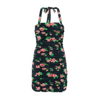Rotate ROTATE Birger Christensen, Short Dresses, female, Multicolor, Size: S Day Dress with Rear Tie Fastening