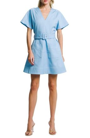 Ciebon Polly Belted Minidress in Light Blue at Nordstrom, Size X-Small