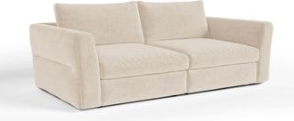 Sia Home Sof&aacute; modular 3 plazas tejido tramado tacto suave beige