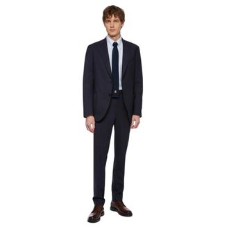 Brooks Brothers Wool-Blend Suit - male - Brooks Brothers - Single Breasted Suits - Blue - XL - Suits