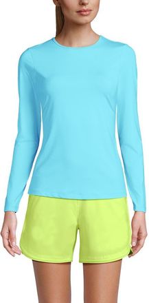 Lands End Plus Size SunShade UPF 50 Long Sleeve Relaxed Rash Guard in River Mist at Nordstrom, Size Xx-Small P