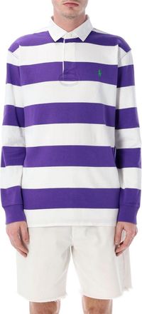 Ralph Lauren WhiteBlue Stripes Shirt Collar Polos