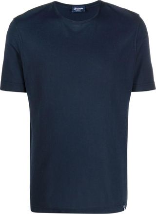 Drumohr Navy Blue Solid T-Shirt