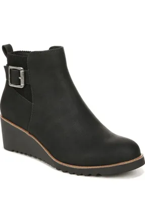 Life Stride Zayne I6550S1001 Boot Women Black Wedge Heel Ankle Bootie HAM858
