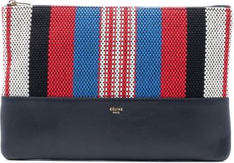 Celine Pre-owned Celine Canvas Striped Solo Pouch Ladies S-GM-4125