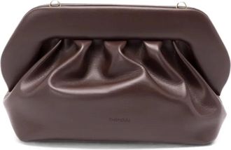 Themoir&egrave; Gekreukelde Clutch - Dames - Clutches - Bruin - ONE Size - Tassen