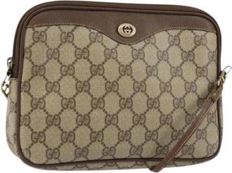 Gucci Pre-owned Canvas Cross Body Tas - Dames - Vintage Schoudertas - Beige - ONE Size - Vintage
