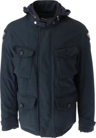 Blauer Blauwe Hoodie Jas Herfst/Winter - Heren - Winterjassen - Blauw - M - Katoen - Jassen