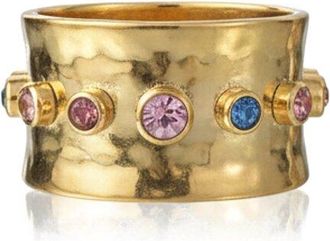 Liv Oliver 18K Plated 1.78 Ct. Tw. Semi Precious Gemstones Ring