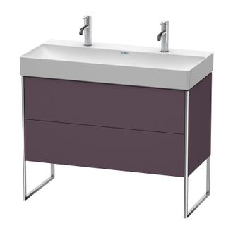 Duravit Duravit Xsquare Mueble De Pie 98,4x46,0 Cm, 2 Cajones, Para Lavabo Durasquare 235310, Color (frente/cuerpo): Berenjena Seda Laca Mate - Xs444409494